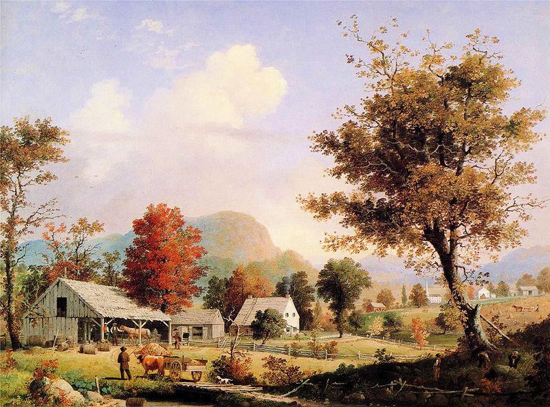 George Henry Durrie Cider Pressing oil painting image